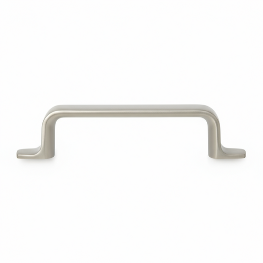 Silverline P2066 | Centers 3-3/4 in. Contemporary Flat Feet Stripe Style Cabinet Pull in Satin Nickel