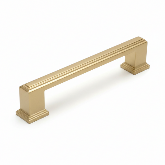 Silverline P2069 | Block Essentials Contemporary Cabinet Bar Pull | Satin Brass