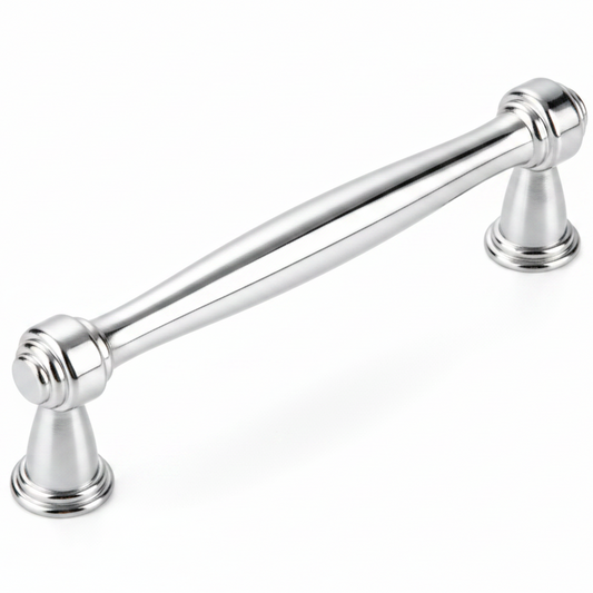 Silverline P2347 | Sleek Essentials Contemporary Cabinet Bar Pull | Polished Chrome/ Champagne Bronze