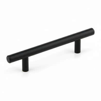 black stainless steel t-bar pull