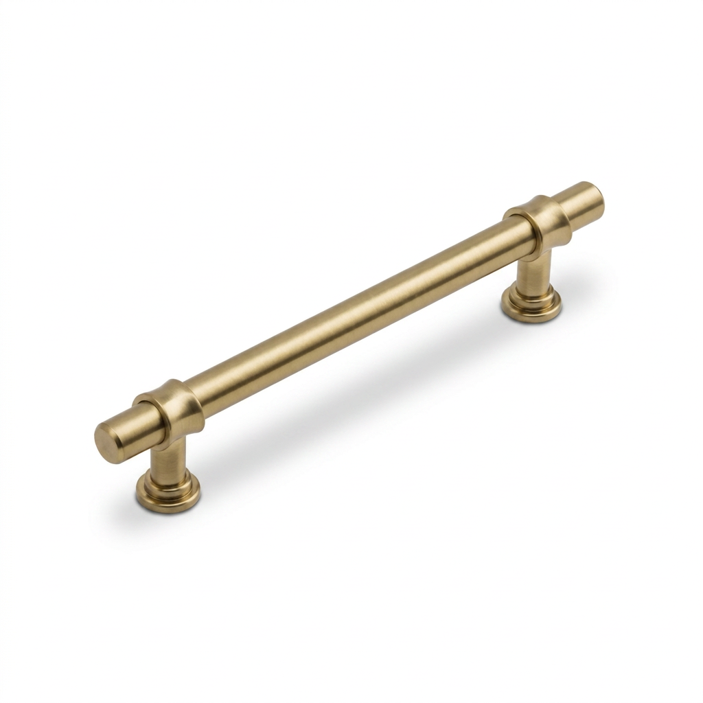 Silverline P5201 | Sleek Essentials Contemporary Cabinet T-Bar Pull | Satin Nickel/ Honey Bronze