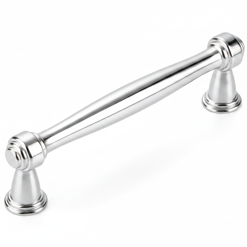 Silverline P5212 | Sleek Essentials Contemporary Cabinet Bar Pull | Polished Chrome/ Champagne Bronze