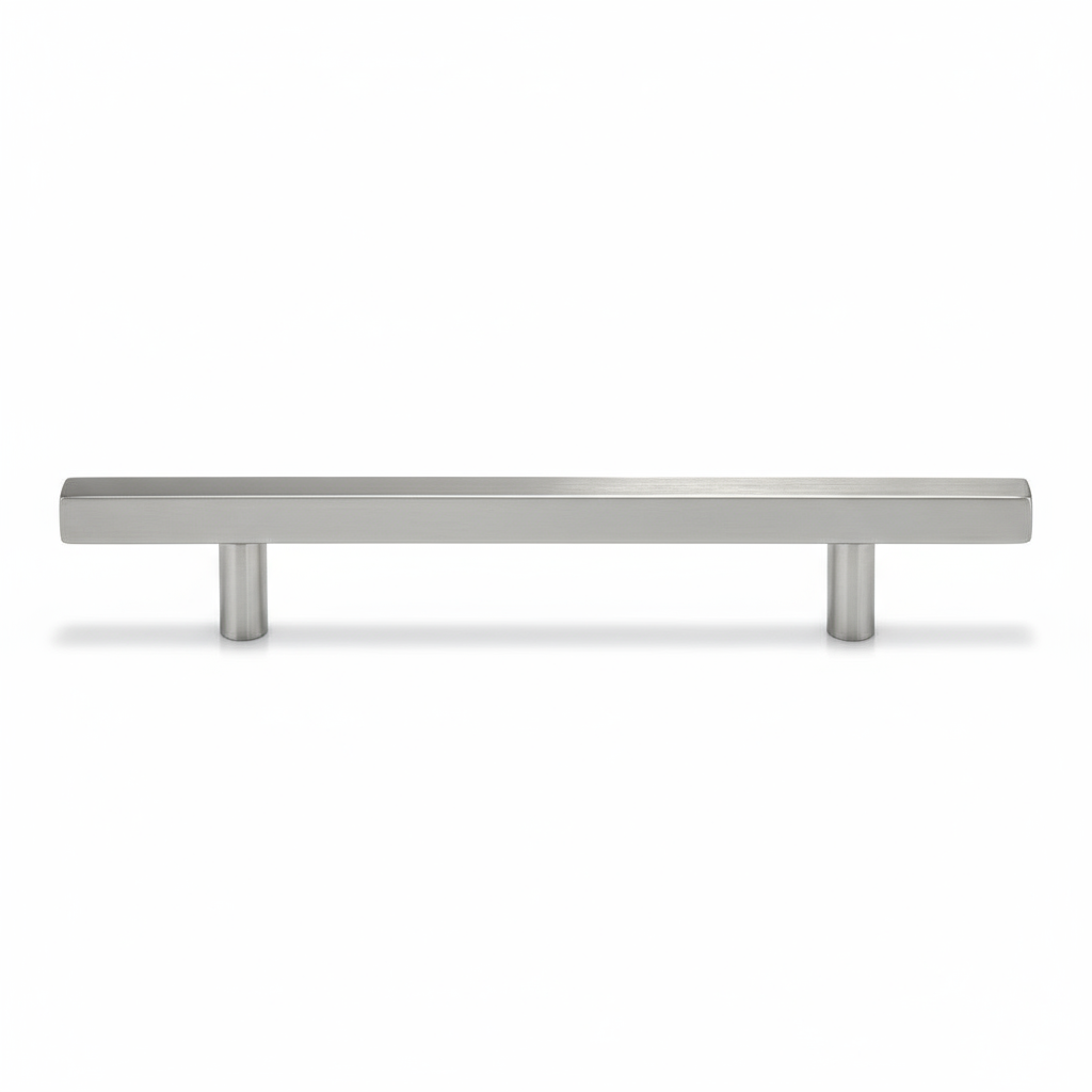 Silverline P6018 | Centers 3-3/4 in. Contemporary Sleek Stainless Steel Square Bar Pulls | Various Finishes
