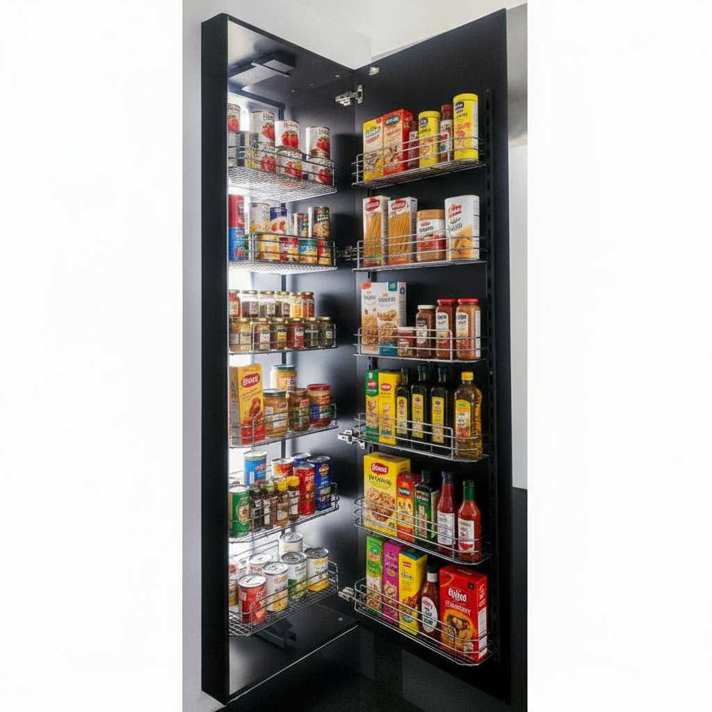 Silverline PUS68518 | Soft Close Six-Tier Adjustable Pantry Pullout Organizer