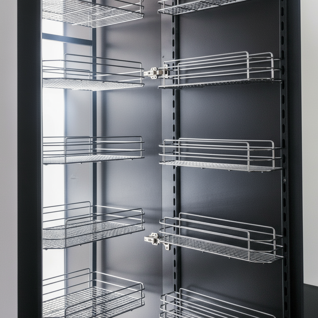 Silverline PUS68518 | Soft Close Six-Tier Adjustable Pantry Pullout Organizer