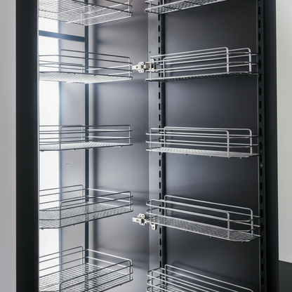 Silverline PUS68518 | Soft Close Six-Tier Adjustable Pantry Pullout Organizer