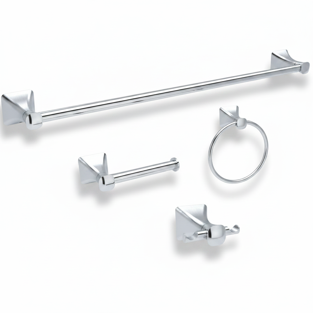 BuildIt Prism Collection | Stainless Steel 304 Bathroom Accessories | Satin Nickel / Polished Chrome
