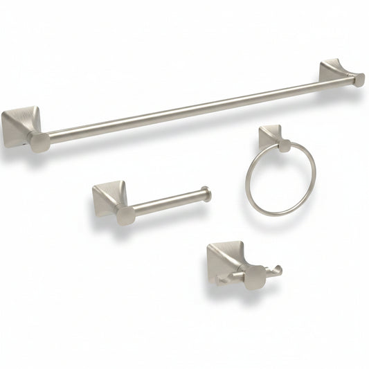 BuildIt Prism Collection | Stainless Steel 304 Bathroom Accessories | Satin Nickel / Polished Chrome