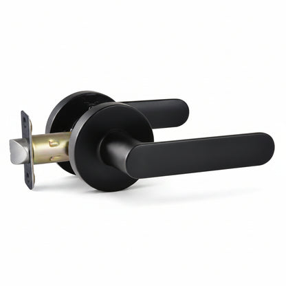 STG Reina Collection | Grade 3 Door Lever | Privacy, Passage & Entrance | Matte Black / Satin Nickel