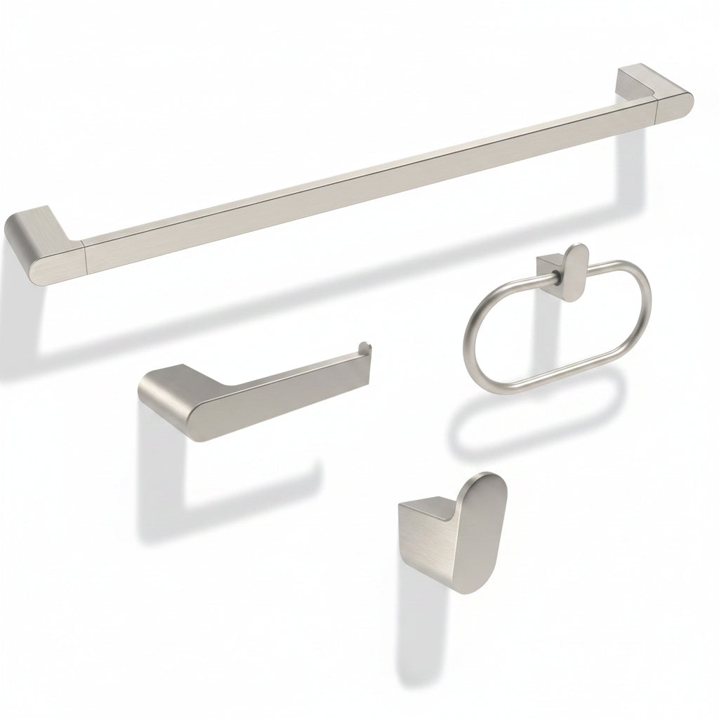 BuildIt Rey Collection | Stainless Steel 304 Bathroom Accessories | Satin Nickel / Polished Chrome