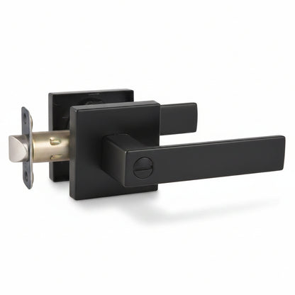 STG Rey Collection | Grade 3 Door Lever | Privacy, Passage & Entrance | Matte Black / Satin Nickel