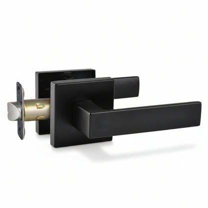 STG Rey Collection | Grade 3 Door Lever | Privacy, Passage & Entrance | Matte Black / Satin Nickel