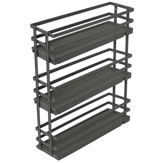 Silverline S309 | Soft Close Three-Tier Spice Rack for 9 in. Cabinets