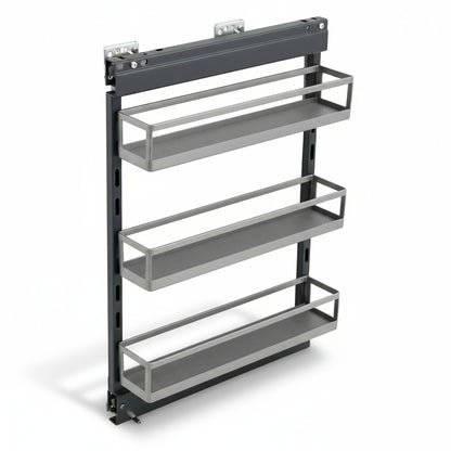 Silverline S312 | Soft Close Three-Tier Spice Rack for 12 in. Cabinets