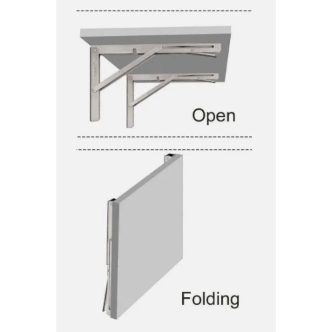 Silverline SB02 | Heavy Duty Stainless Steel Folding Shelf Brackets (Set of 2)