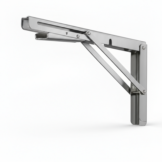 Silverline SB02 | Heavy Duty Stainless Steel Folding Shelf Brackets (Set of 2)