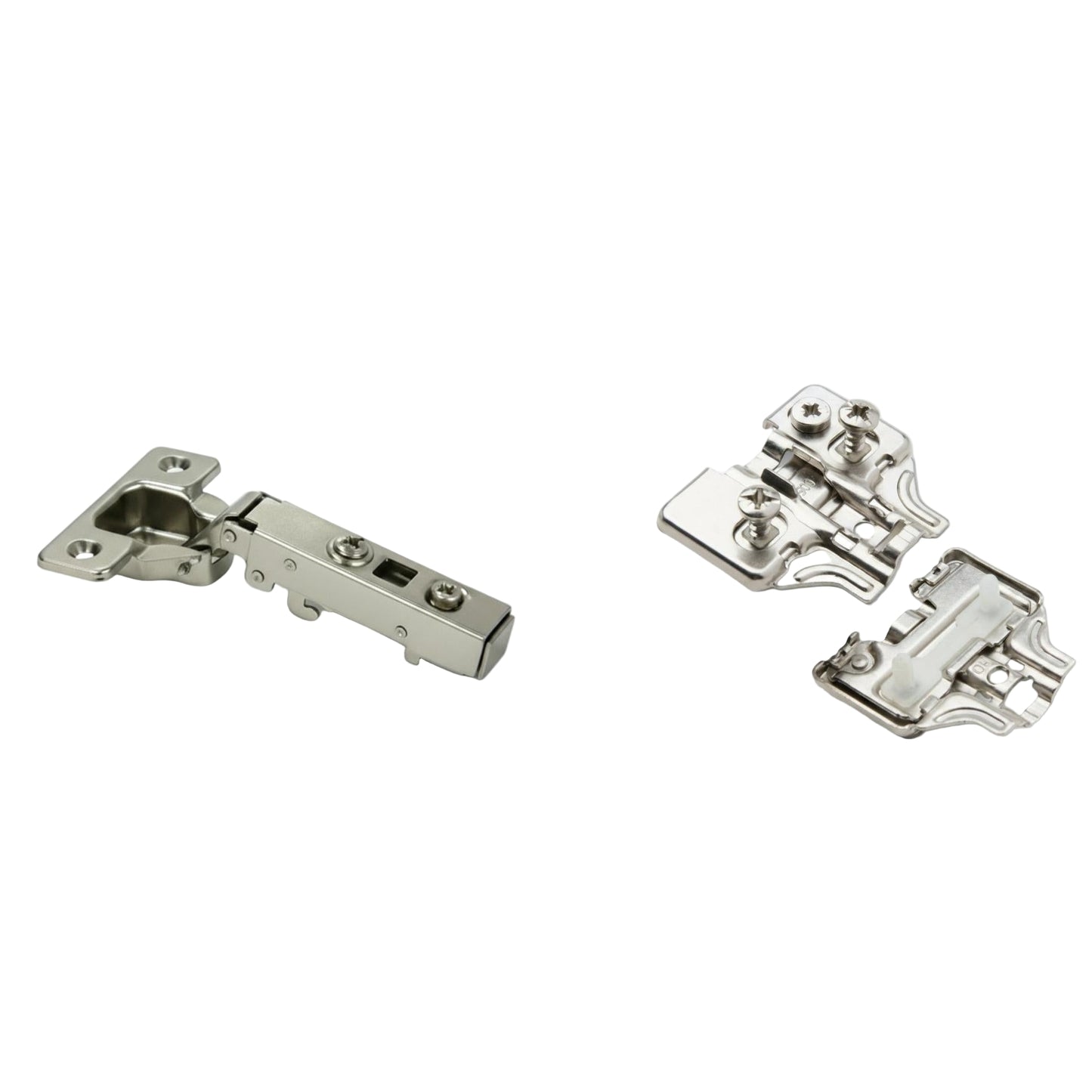 Silverline SCHC35110F | 110° Opening Soft-Close European Full Overlay Hinge for Frameless Cabinets (Set of 2)