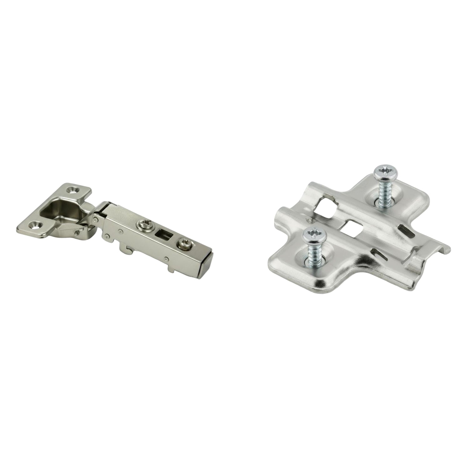 Silverline SCHC35110F | 110° Opening Soft-Close European Full Overlay Hinge for Frameless Cabinets (Set of 2)