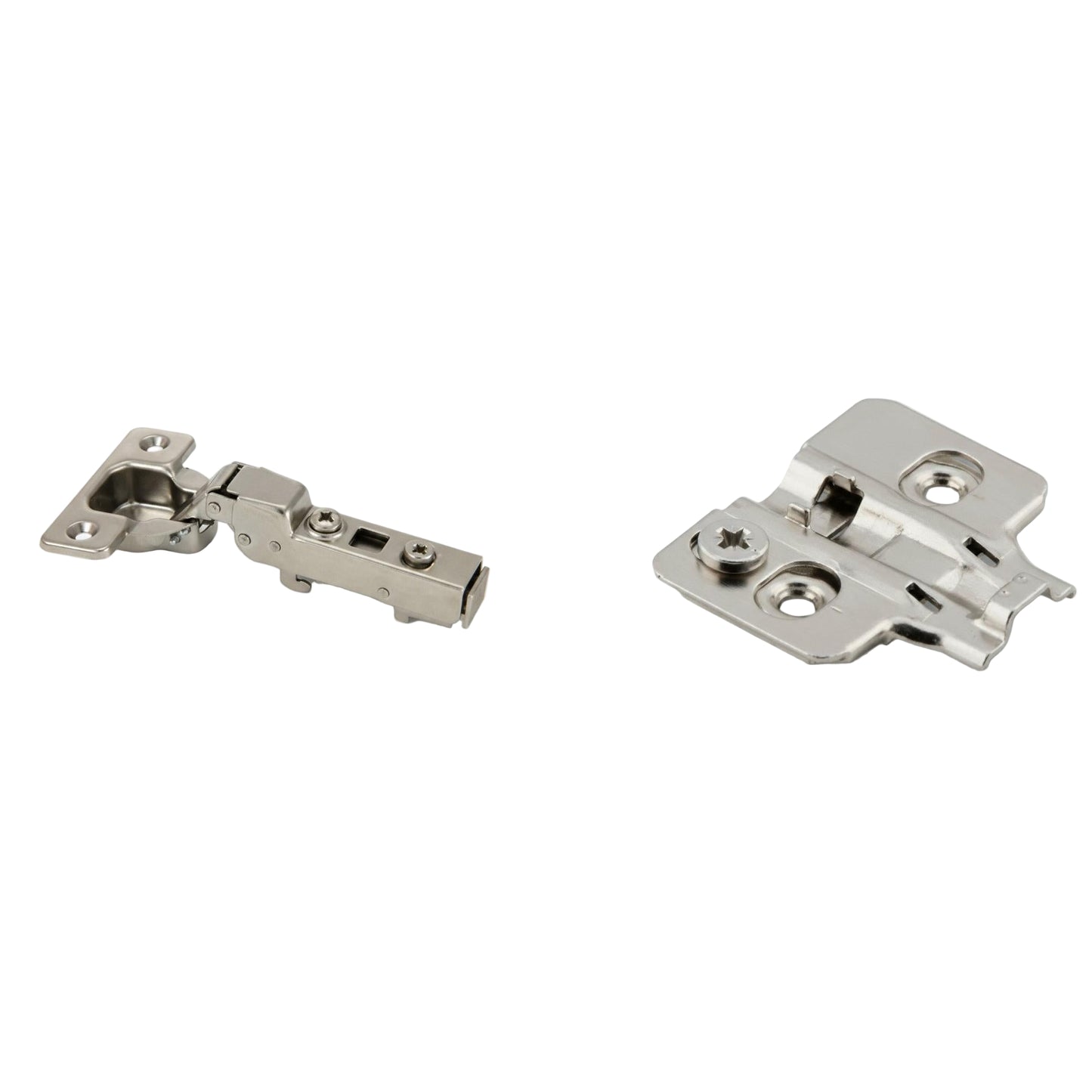 Silverline SCHC35110H | 110° Opening Soft-Close European Half Overlay Hinge for Frameless Cabinets (Set of 2)