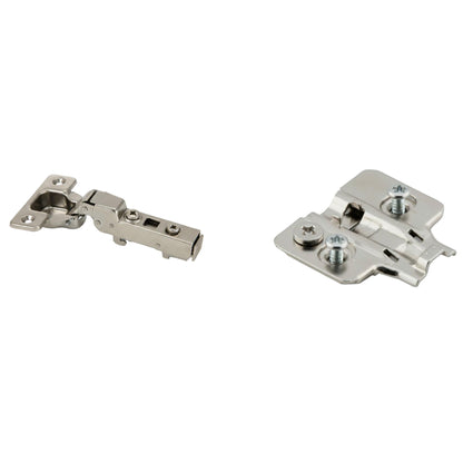 Silverline SCHC35110H | 110° Opening Soft-Close European Half Overlay Hinge for Frameless Cabinets (Set of 2)