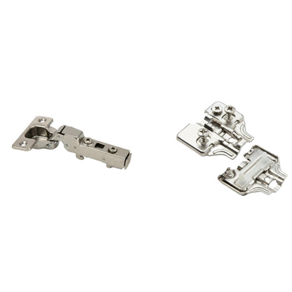 Silverline SCHC35110H | 110° Opening Soft-Close European Half Overlay Hinge for Frameless Cabinets (Set of 2)