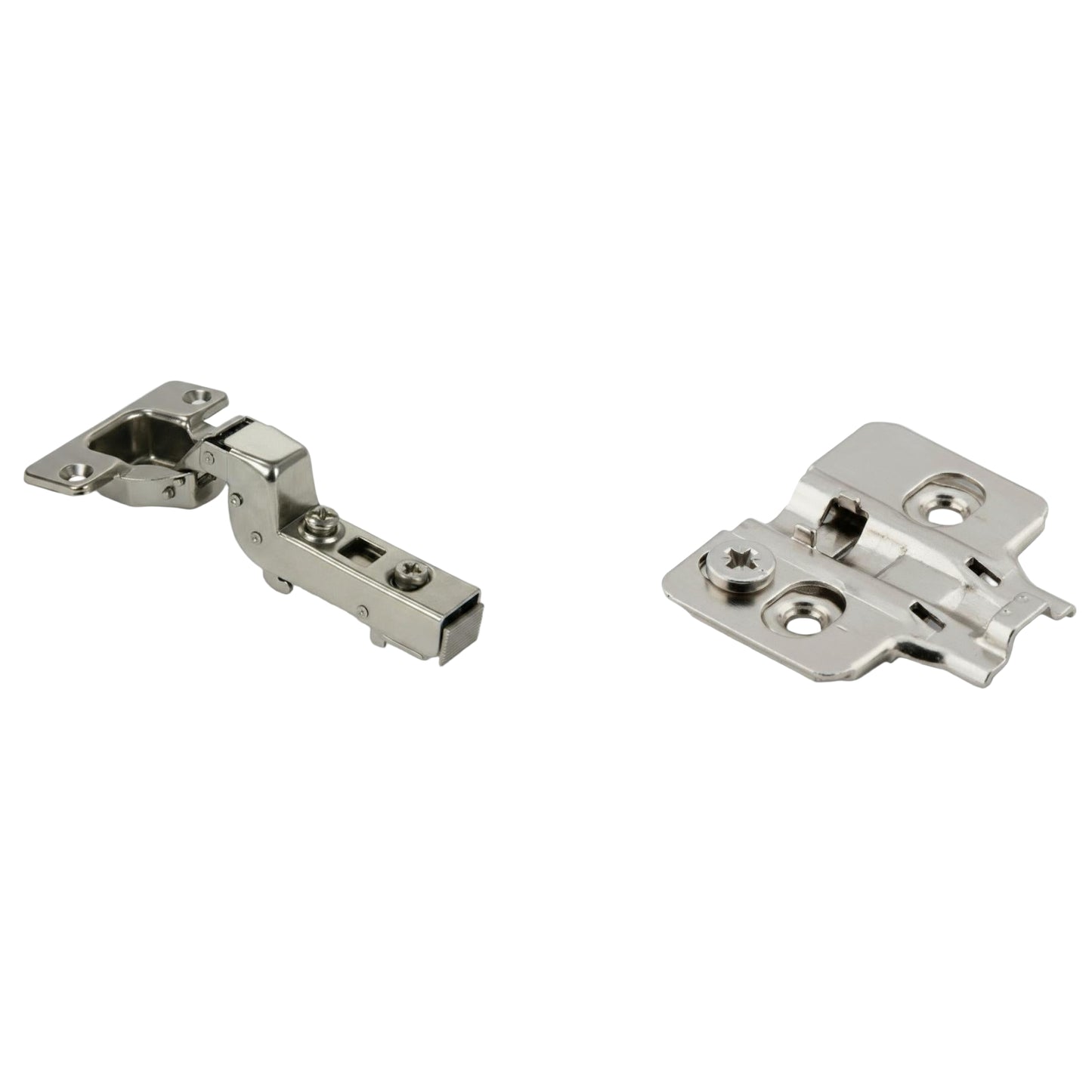 Silverline SCHC35110I | 110° Opening Soft-Close European Inset Hinge for Frameless Cabinets (Set of 2)
