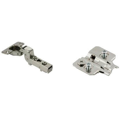 Silverline SCHC35110I | 110° Opening Soft-Close European Inset Hinge for Frameless Cabinets (Set of 2)