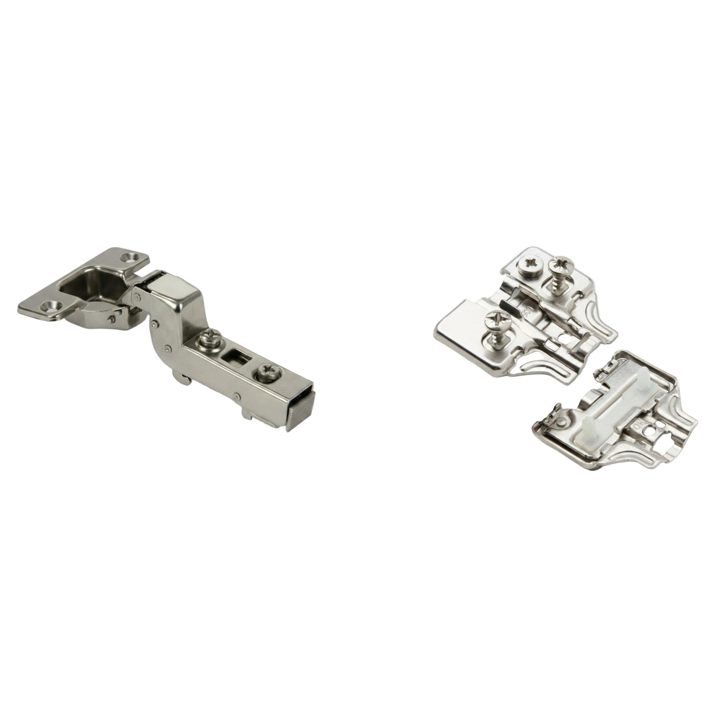 Silverline SCHC35110I | 110° Opening Soft-Close European Inset Hinge for Frameless Cabinets (Set of 2)