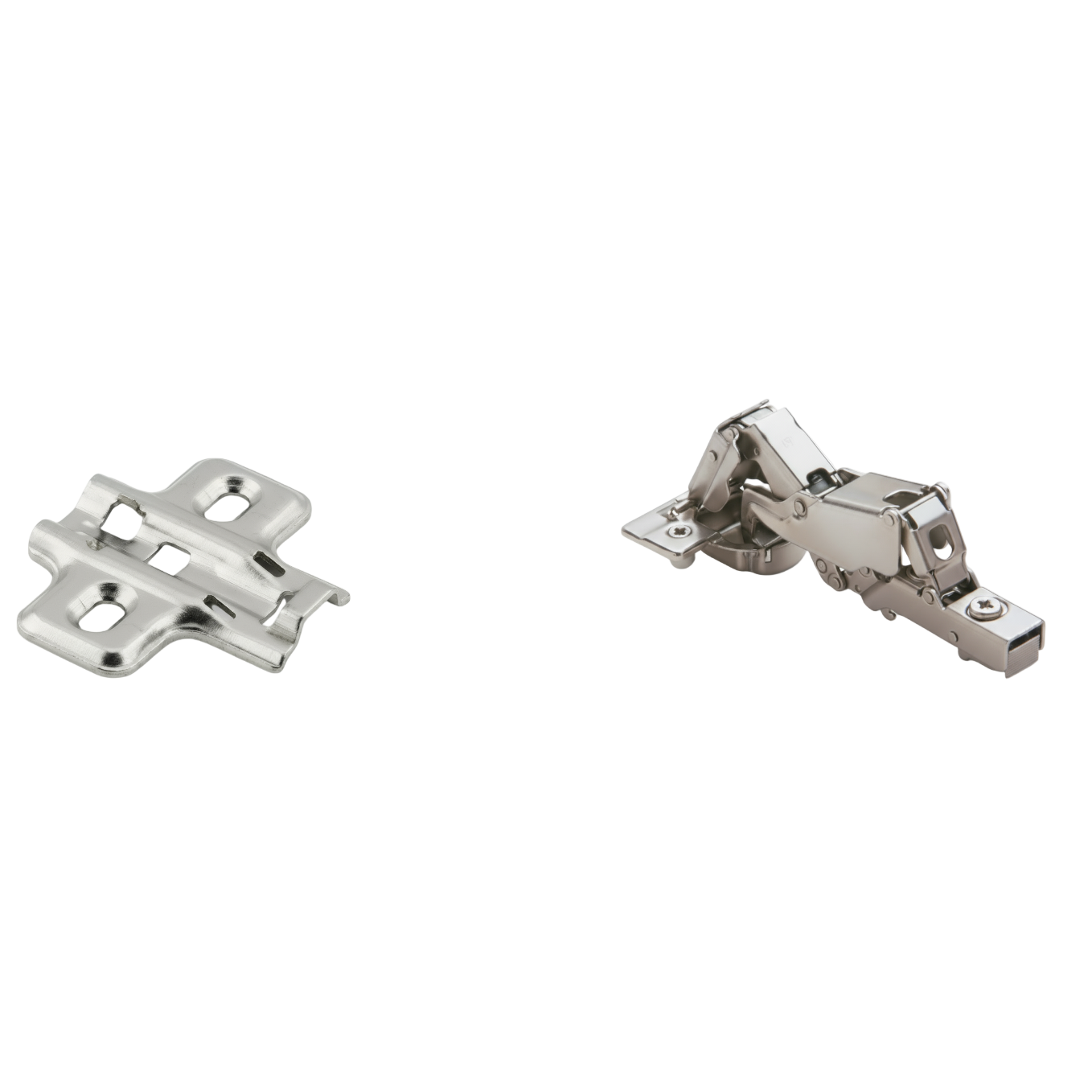 Silverline SCHC35165 | 165° Opening Soft-Close Lazy Susan Bi-Fold Corner Hinge for Frameless Cabinets (Set of 2)