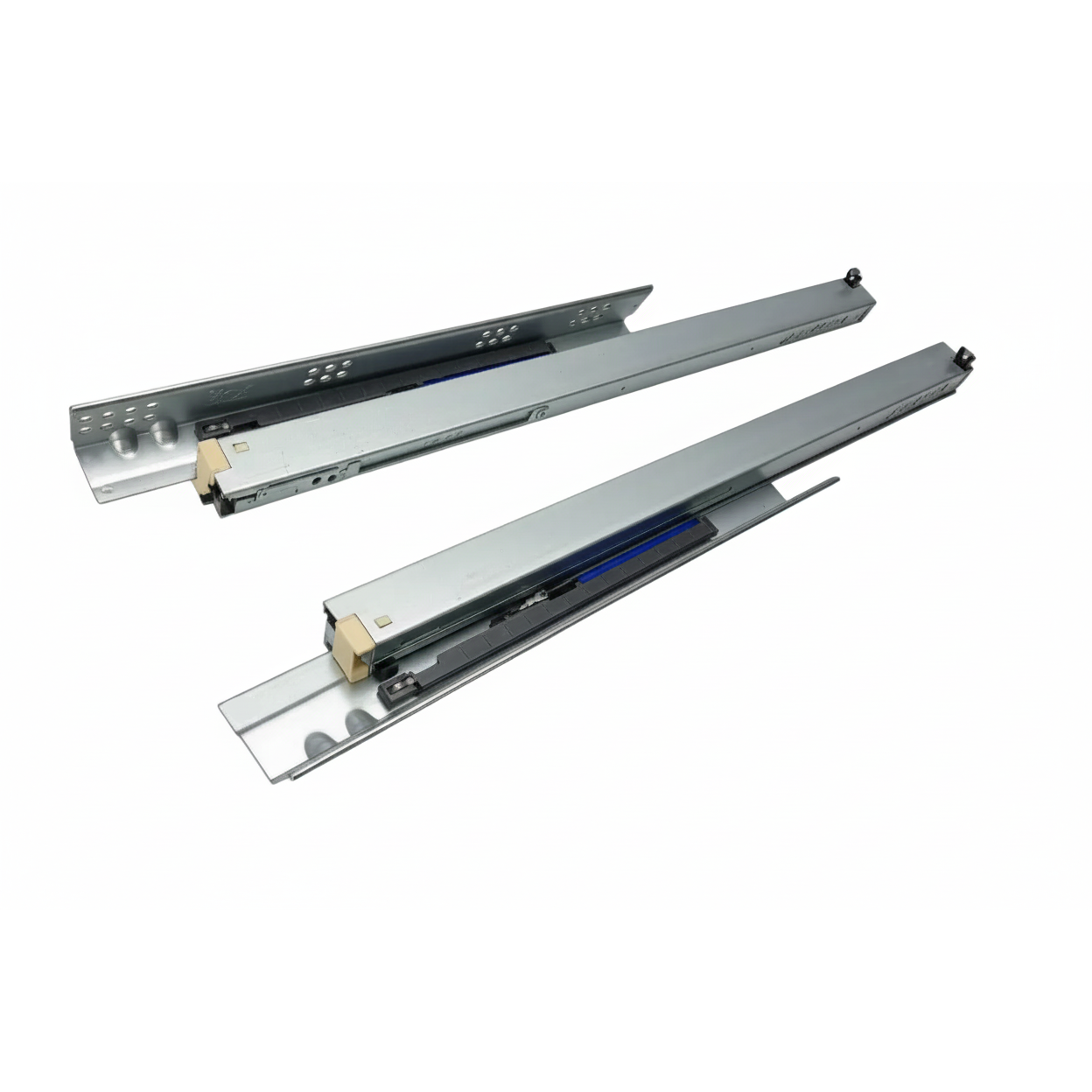 Silverline SFUS46 | Euro Type 2-Way Adjustable Soft-Close Full Extension Undermount Cabinet Drawer Slides for 5/8 in. and 1/2 in. Side Panels (10 Pairs)