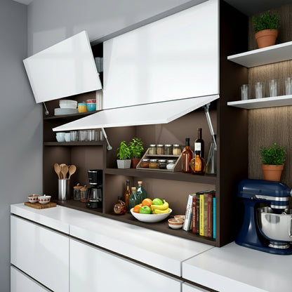 Silverline SGS | Soft-Close + Open Hydraulic Gas Spring for Cabinet Door Lift-Up (Set of 2)