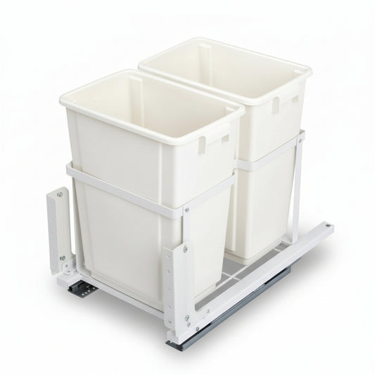Silverline SPOBD020U | Undermount Double Bin Trash Pullout Systems for B18 Cabinets