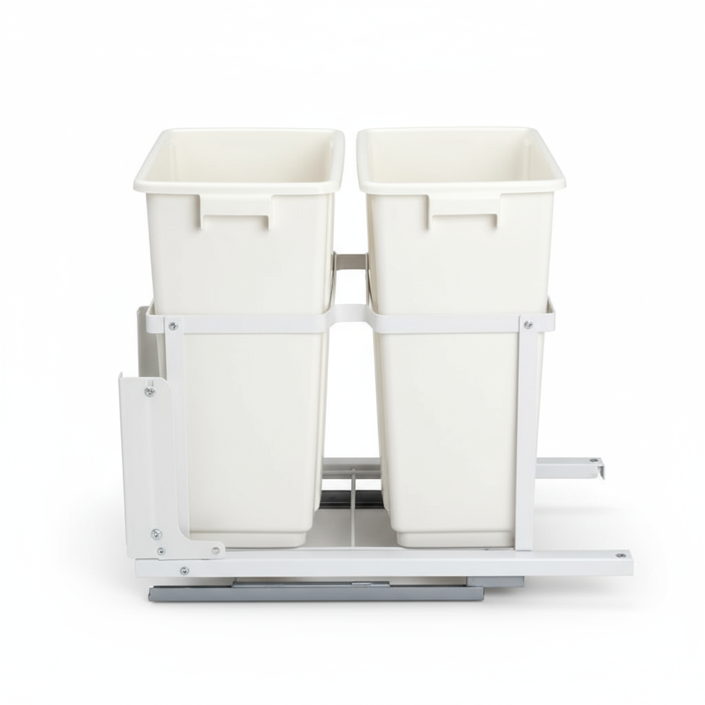 Silverline SPOBD020U | Undermount Double Bin Trash Pullout Systems for B18 Cabinets