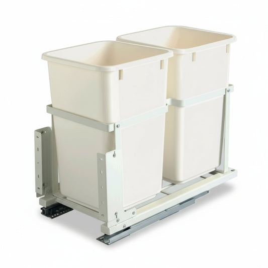 Silverline SPOBD022 | Undermount Double Bin Trash Pullout Systems for B15 Cabinets