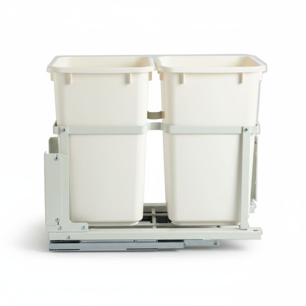 Silverline SPOBD022 | Undermount Double Bin Trash Pullout Systems for B15 Cabinets