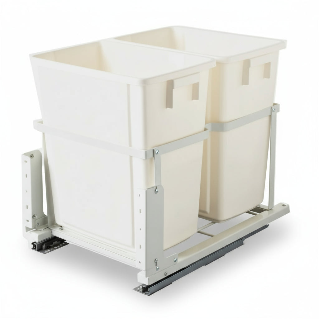 Silverline SPOBD032 | Undermount Double Bin Trash Pullout Systems for B21 Cabinets
