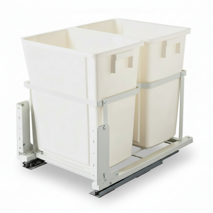 Silverline SPOBD035U | Undermount Double Bin Trash Pullout Systems for B21 Cabinets