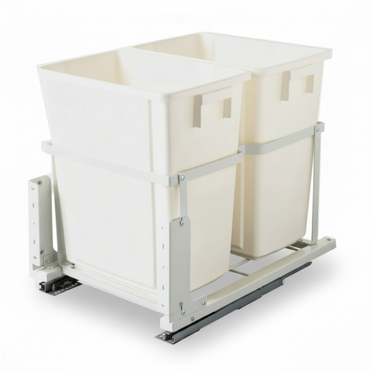 Silverline SPOBD035U | Undermount Double Bin Trash Pullout Systems for B21 Cabinets