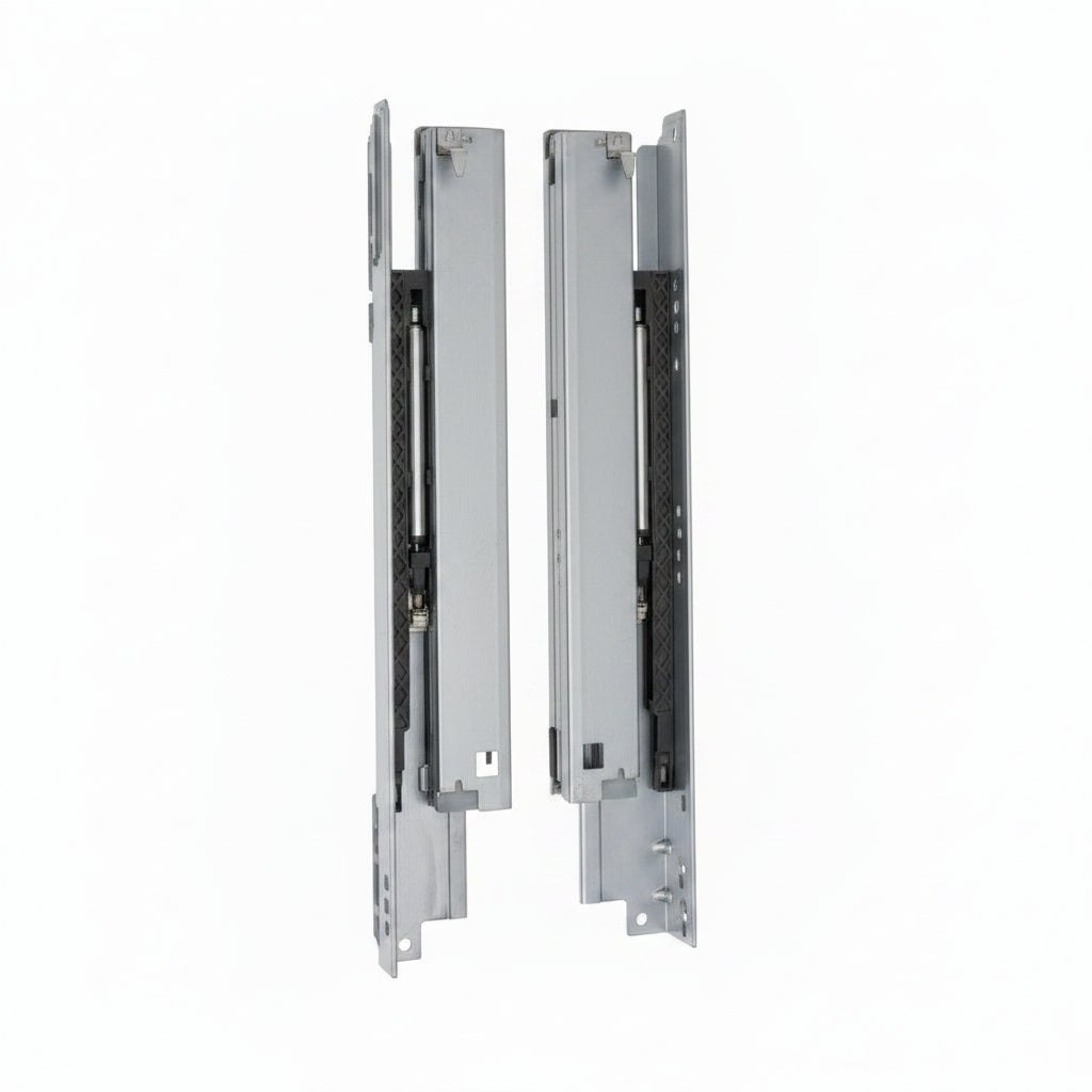 Silverline SUSL | Soft-Close Full Extension Undermount Cabinet Drawer Slides for 5/8 in. and 1/2 in. Side Panels (6 Pairs)