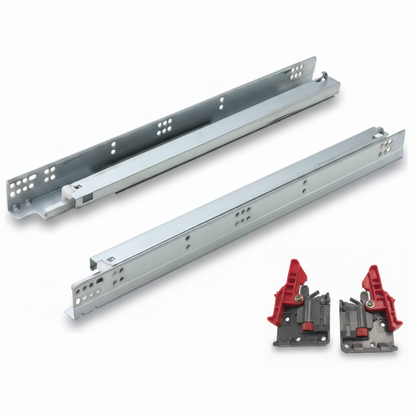 Silverline SUSL19s | Soft-Close Full Extension Undermount Cabinet Drawer Slides for 3/4 in. Side Panels (6 Pairs)
