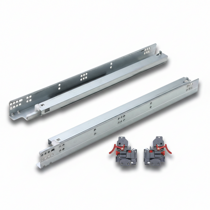 Silverline SUSL19s | Soft-Close Full Extension Undermount Cabinet Drawer Slides for 3/4 in. Side Panels (6 Pairs)