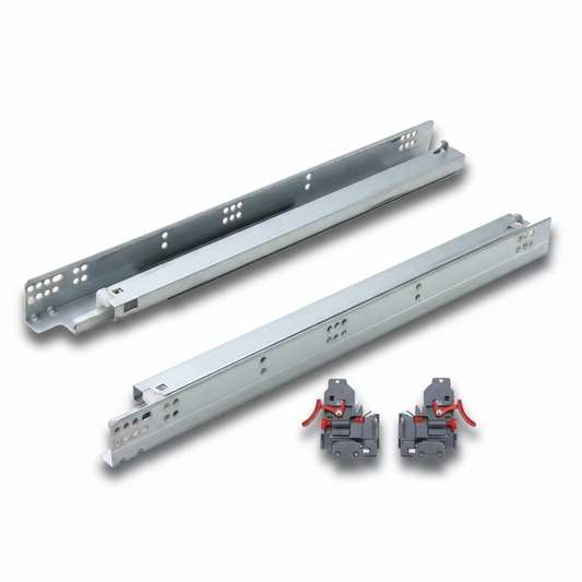 Silverline SUSL19s | Soft-Close Full Extension Undermount Cabinet Drawer Slides for 3/4 in. Side Panels (6 Pairs)