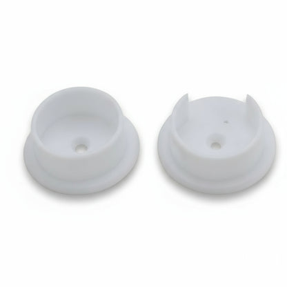 Silverline TH07 | White Pole Sockets for Round Closet Rods (Set of 4)