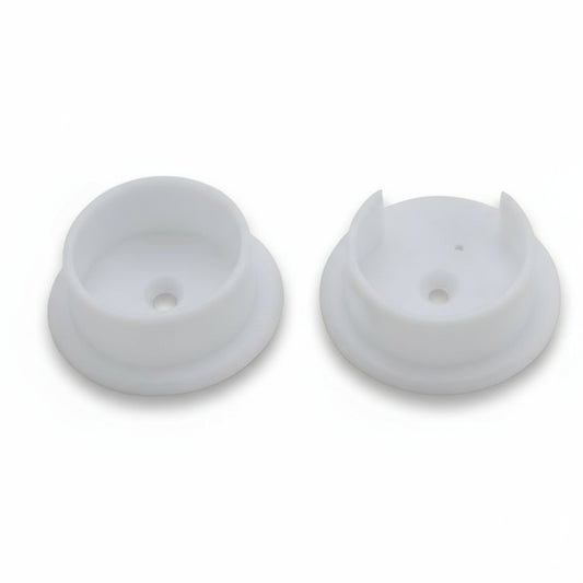 Silverline TH07 | White Pole Sockets for Round Closet Rods