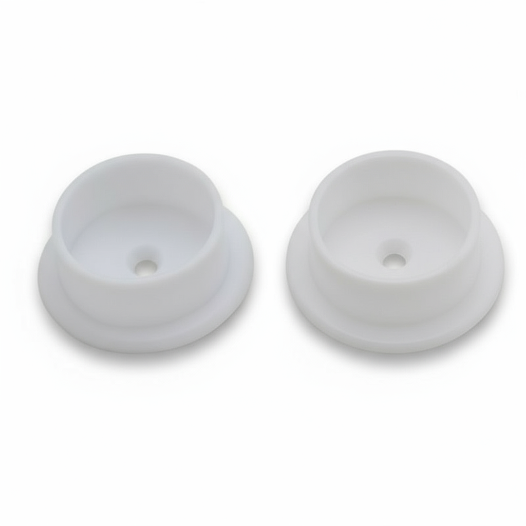 Silverline TH07 | White Pole Sockets for Round Closet Rods (Set of 4)
