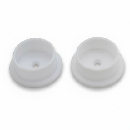 Silverline TH07 | White Pole Sockets for Round Closet Rods (Set of 4)