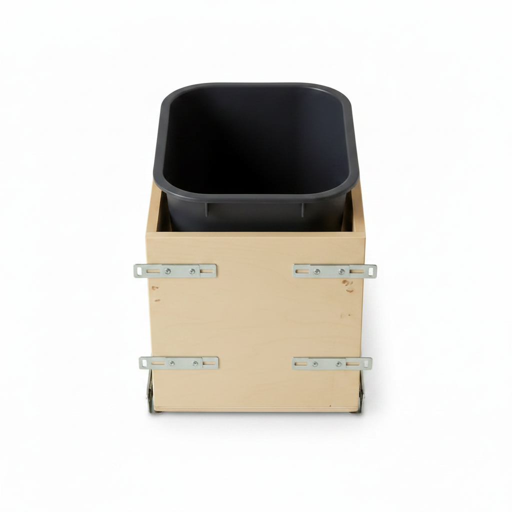 Silverline WPOBS020 | Undermount Wooden Single Bin Trash Pullout Systems for B15 Cabinets