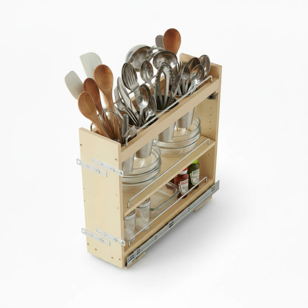 Silverline WS3069-MOD | Soft Close Utensil Silverware Organizer for 9 in. Framed Cabinets