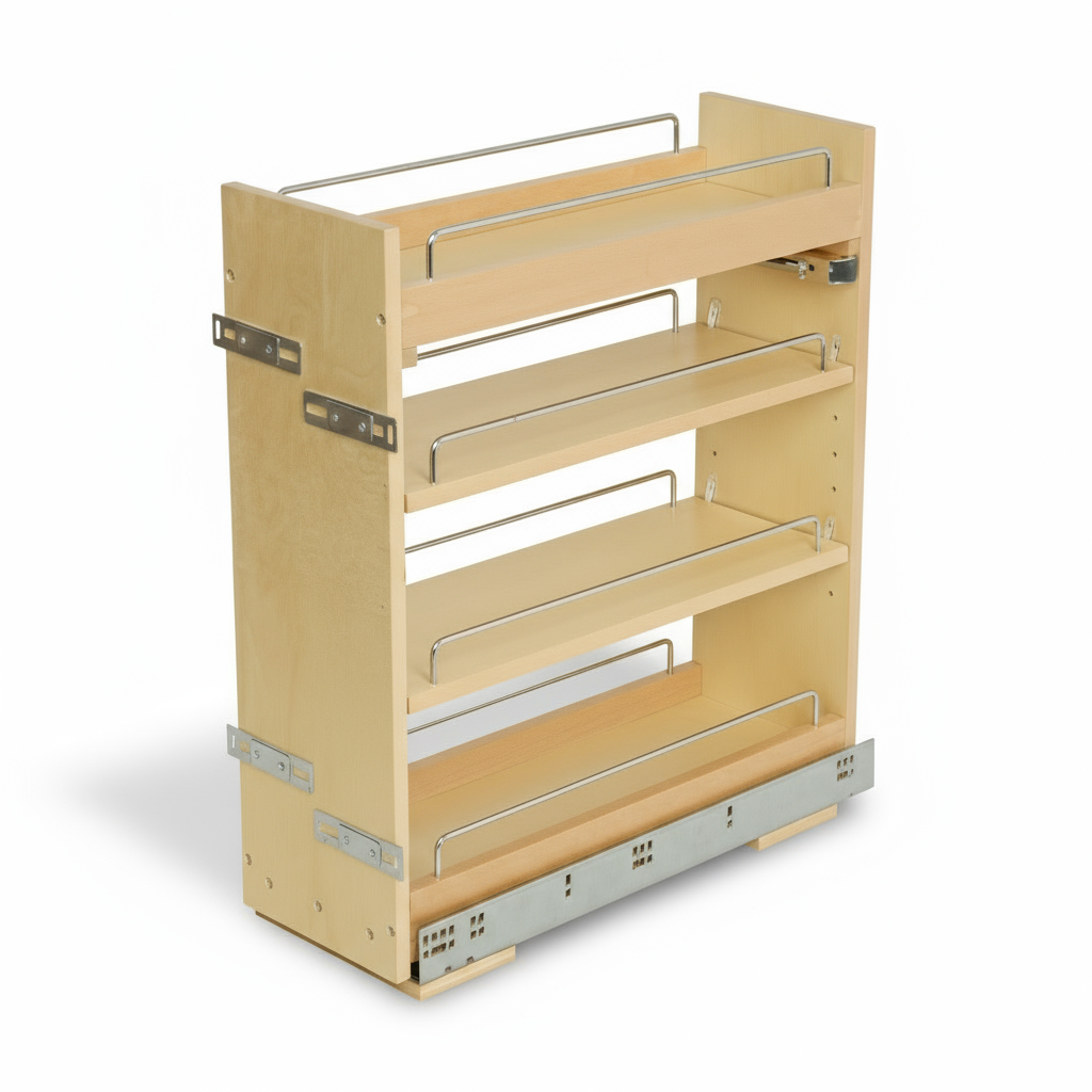 Silverline WS3912 | Soft Close Four-Tier Spice Rack for 12 in. Cabinets