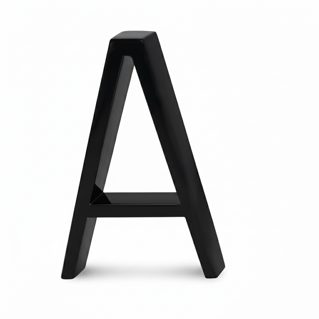 Silverline HN5008 | Floating House Numbers (#0-#9, A-B) in Matte Black